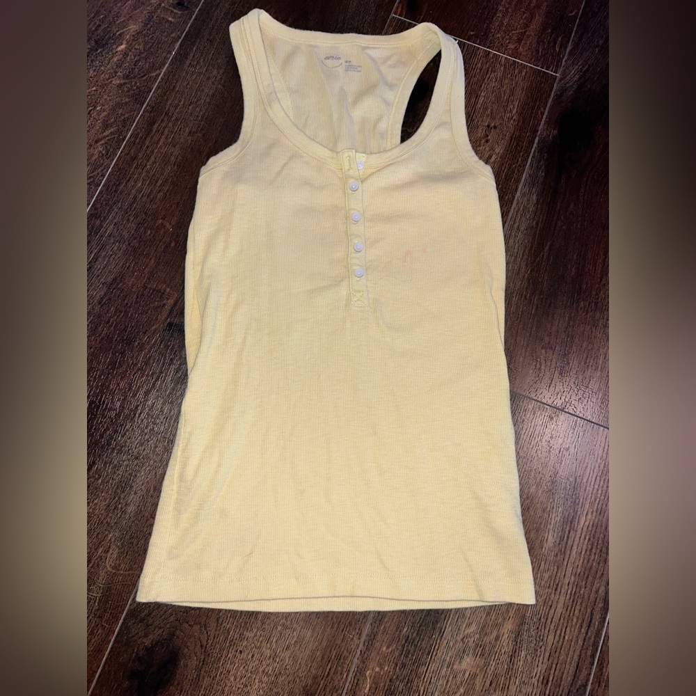 Yellow Aerie Ribbed Tank